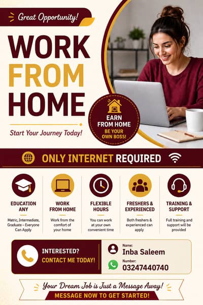 Work From Home Job Opportunity | Part Time / Full Time