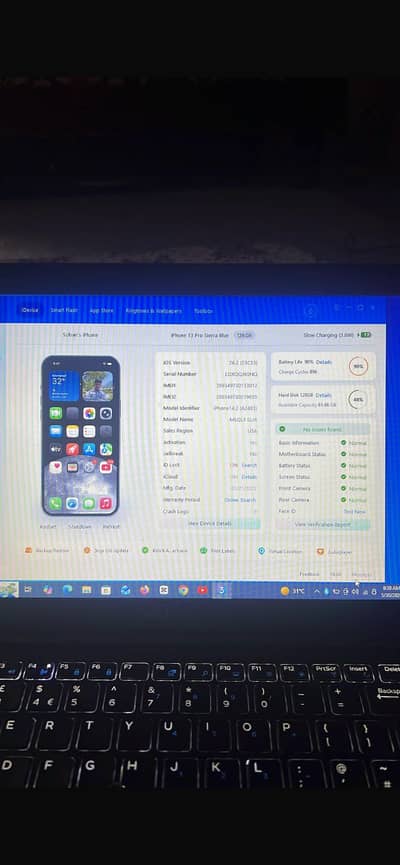 iPhone 13 Pro (128/90bh] 3utools rep clear