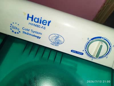 Haier washing machine twin tub  model number HWM-80AS