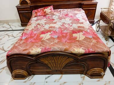 Pure Wooden Bed & Dressing
