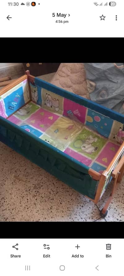 baby cot for sale. made of wood.