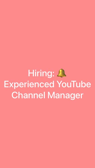 Need Youtube channel manager