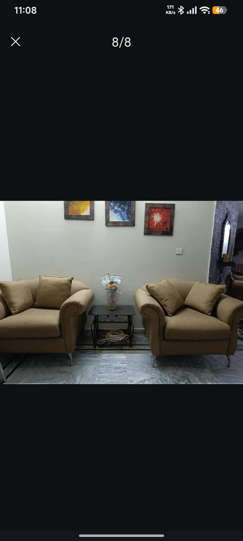 sofa set almost new 5