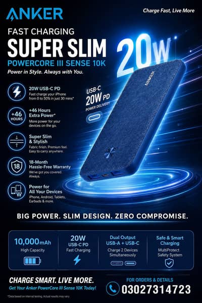 Anker PowerCore III Sense 10k Power Bank 20W PD