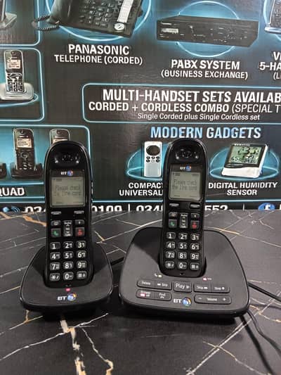 UK imported Bt twin cordless phone with Intercom answer machines