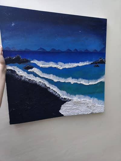 Abstract ocean painting