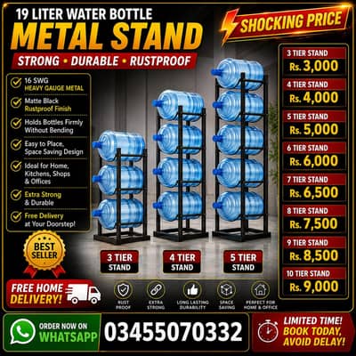 Heavy Duty Steel Water Bottle rack