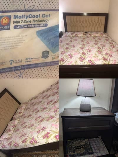 Bed set with side tables and mattress