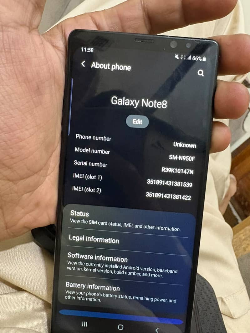Samsung Mobile Note 8 7