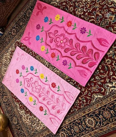 Hand-painted prayer Mats.