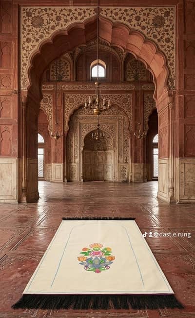 Hand-painted prayer Mats.