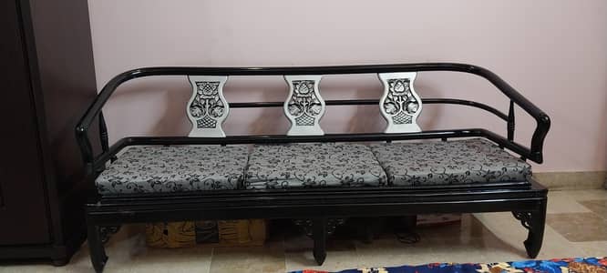 wooden sofa