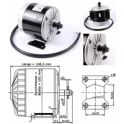 MY1016 350W 24V DC Motor 11 Tooth gear ebike bicycle Chain Sprocket EV