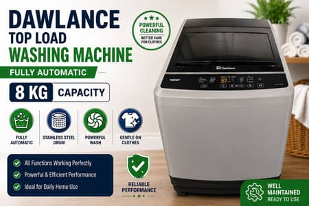 Dawlance 8 KG Fully Automatic Top Load Washing Machine – Good Working