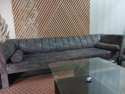 Custom Made Grey 2 Sofa Set