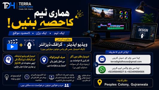 Video Editor + Graphic Designer