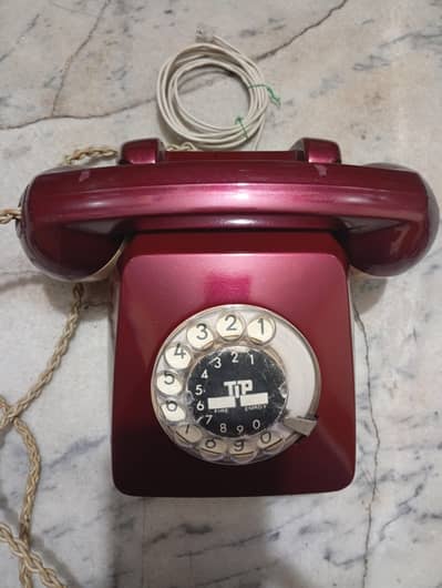 Antique classic vintage rotary old telephone set