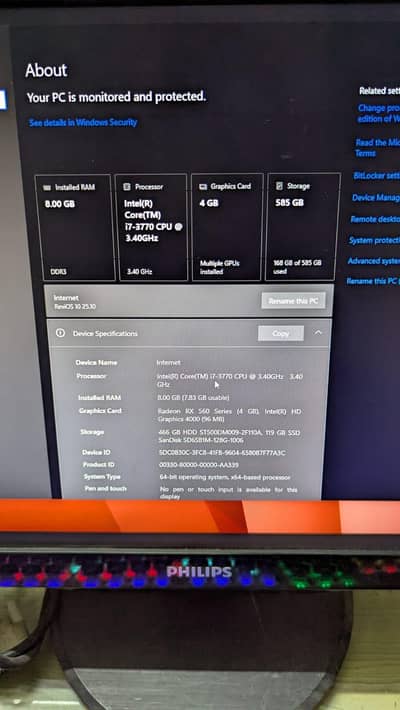 Gaming PC with full setup.