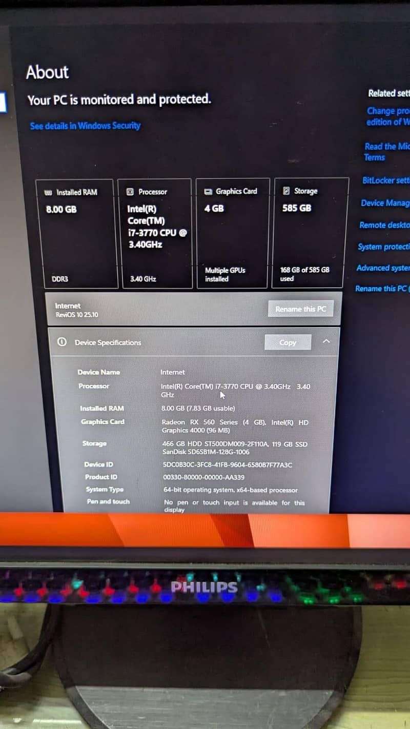 Gaming PC with full setup. 0