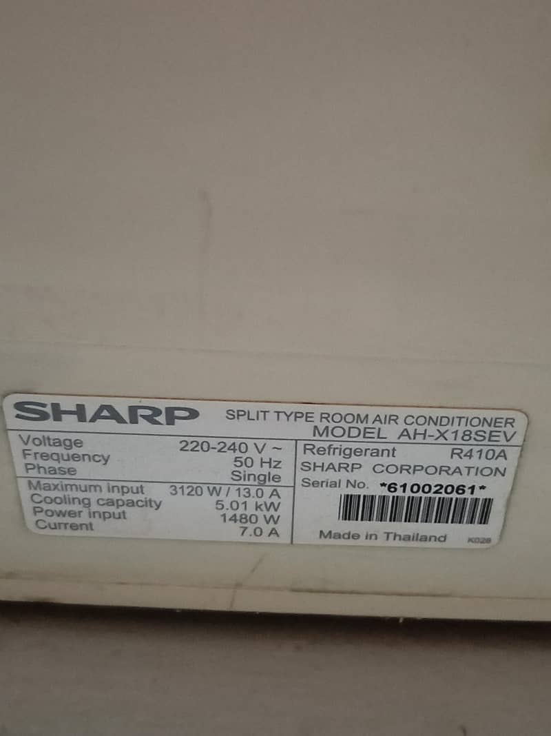 SHARP AC 1.5 TON 1