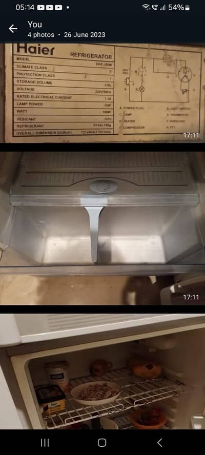 Haier 5ft 7 inches kitchen second fridge for sale
