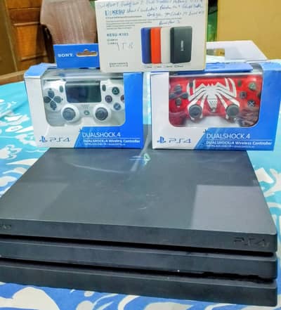 PS4 Pro 2TB Jailbreak Console with 2 Wireless Controllers & Box