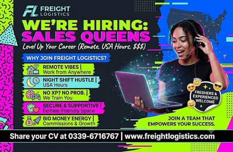 Work From Home: Female Sales Agents | Freshers & Experienced Welcome