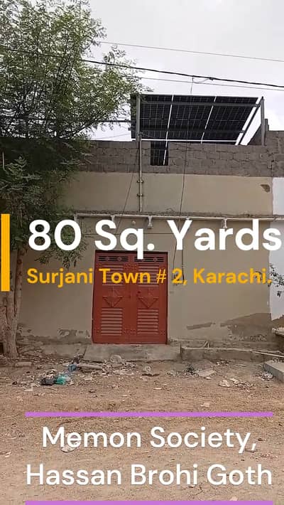 80 Sq. Yards, Corner House For Sale With 2.6 KVA Solar System