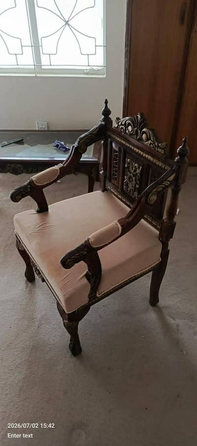 4 Seater Wooden Sofa Set Chinioti style Fresh Condition