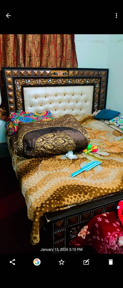 bed with 2 side tables