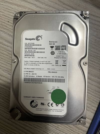 seagate 500gb sata 3.5 inch hdd