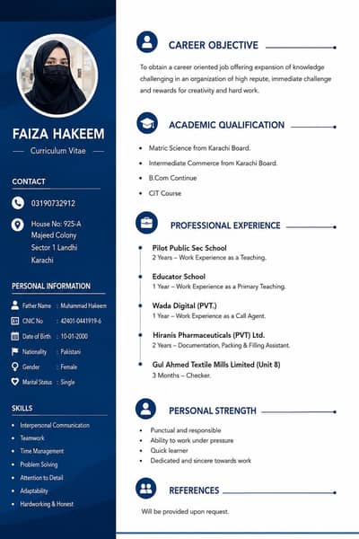 proffesnol cv making available in just 200