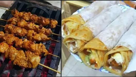 chicken rol paratha