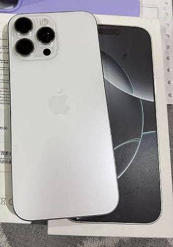 iPhone 16 pro Max 256 jv white full boxx