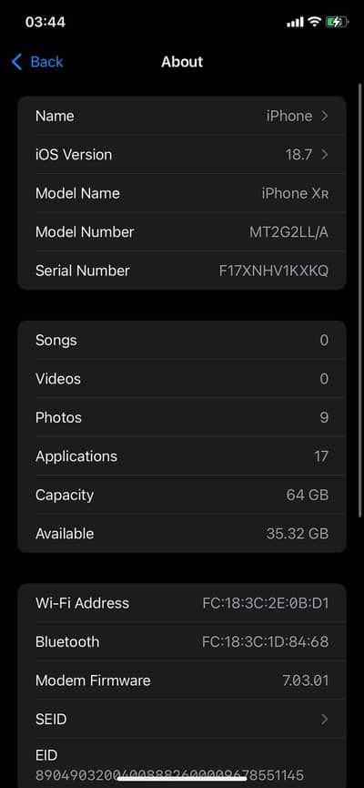 iPhone xr WhatsApp Number 03021697965