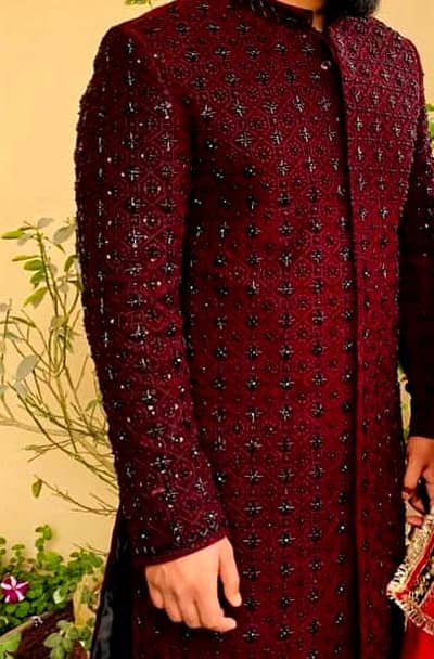 sherwani with khusa and kula