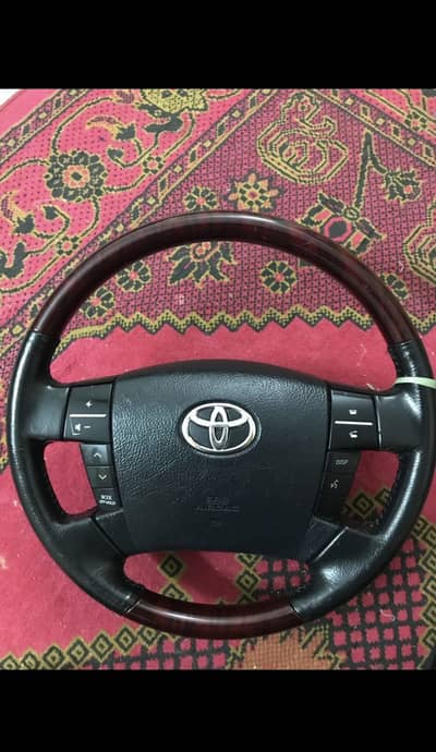 Mark X Dark wooden steering wheel