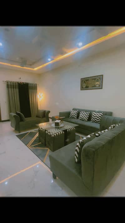 Gray and White L shaped sofa set