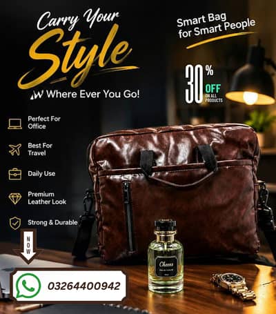 Premium Leather Laptop Bag – Excellent Quality