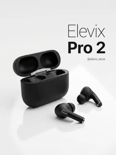 Elevix Pro 2 Wireless Earbuds | Premium Sound | Black |