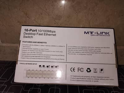 16 port 10/100mbps desktop fast ethernet switch