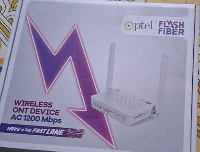 PTCL Flash Fiber Dual Band AC 1200 Mbps Wireless ONT Device"