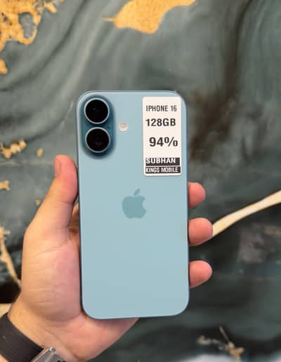 iPhone 16 jv teal colour 94% battery health