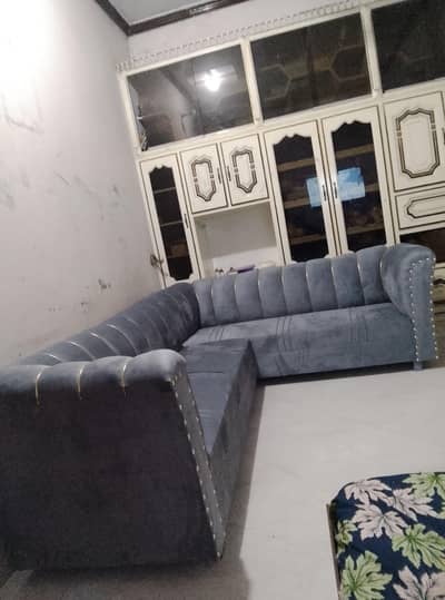 corner wood sofa