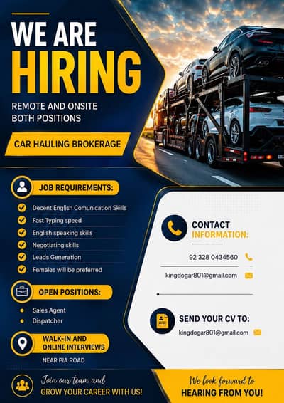 Require people with good communication skills/ Can Work Remotely