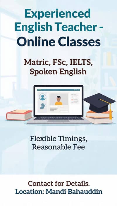 experienced English teacher online  classes