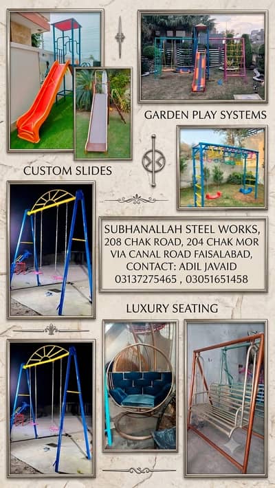 Kids Jhoola | Playground equipment Slides| Steel swing | Hanging chai