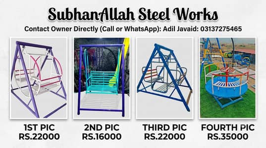 Kids Jhoola | Playground equipment Slides| Steel swing | Hanging chai