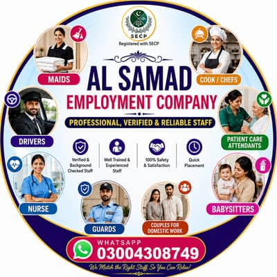 Domestic Staff Agency Maids, Driver, Nurses, Cooks, Babysitter, Helper