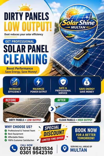 solar Panels washing Service